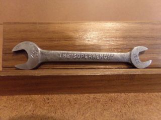 Vintage Usa Williams Superrench No 3721 3/8 " X 5/16 " Double Open End Wrench