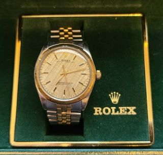 Vintage C 1985 Rolex Oyster Perpetual Superlative Chronometer 14k Trim 1005