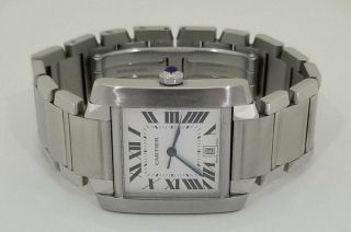 Cartier Tank Francaise Automatic Date Stainless Steel Watch Ref:2302