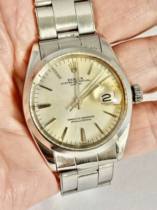 Vintage 1960s Rolex Oyster Perpetual Date Stainless Steel 1560