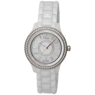 Dior Dior Viii White Ceramic And Steel Diamond Ladies Watch Cd1231e4c001