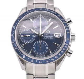 Omega Speedmaster Date 3212.  80 Chronograph Blue Dial Automatic Men 