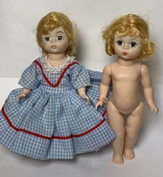 Vintage Madame Alexander " Alex " Dolls 7 - 1/2 " With Dress 1950s - 1960s