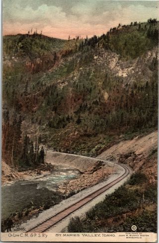 On Line C.  M.  &p.  S.  Railway,  St.  Maries Valley Id Vintage Postcard B77