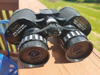 Vintage Sears 473.  25190 Coated Optics Binoculars Zoom 7x - 15x 35mm Made In Japan