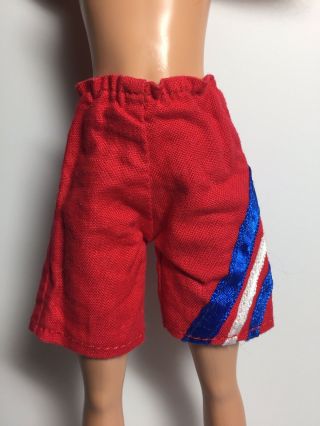 Vintage Barbie Clothes Shorts Red White Blue Cotton