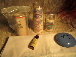 Vintage Hygeia Baby Bottles - Johnson Baby Powder - Med Bottle - Paperweight