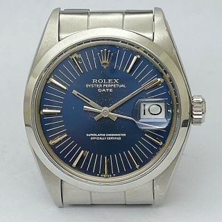 Rolex 1500 Long Markers Oyster Perpetual Date Auto Watch 34mm 7835 Bracelet