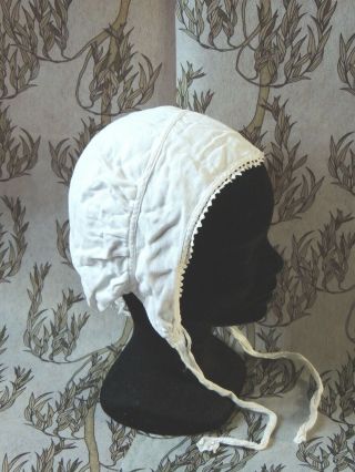 Ancienne Coiffe Brodée Costume Broderie Dentelle Antique French Lace Bonnet C7