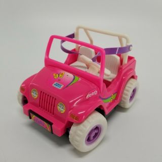 1997 Mattel Barbie - Kelly Doll Pink Power Wheels Jeep Chrysler Offroad 4x4