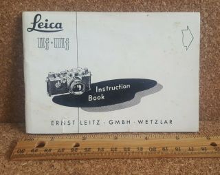 Leica Iif Iiif Rangefinder Camera Instruction Book Vintage 1933 - 1939 English