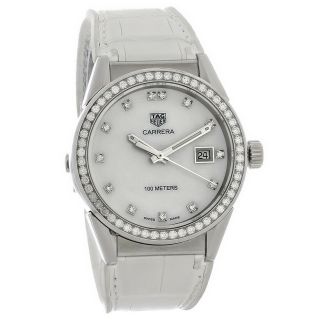 Tag Heuer Carrera Ladies Stainless Steel Diamond Quartz Watch Wbg1315.  Fc6412
