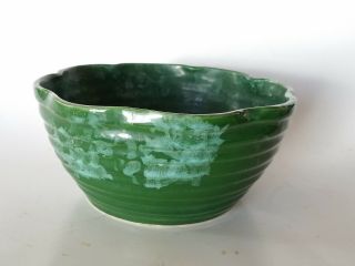 Vintage Covina Pottery Green Planter Bowl Mid Century Modern Retro 912