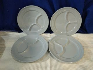 Buffalo China Lune Ware 3 Section Grill Plate Set Of 4