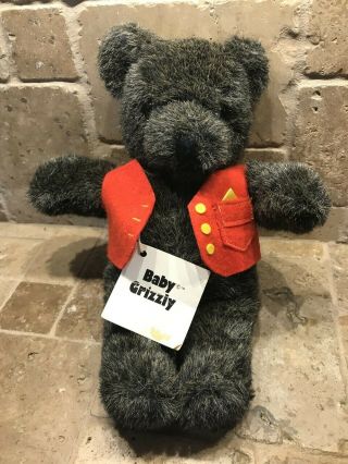 10 " Vintage 1982 Teddy Bear Baby Grizzly North American Stuffed Animal Plush Toy