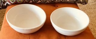 Crate & Barrel Culinary Arts White Porcelain Cereal Bowl - Set Of 2