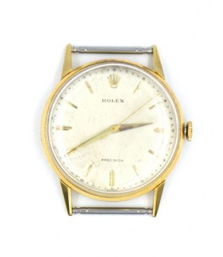 Vintage Rolex 8961 Precision Wristwatch 18k Yellow Gold Cal 210 Service Box
