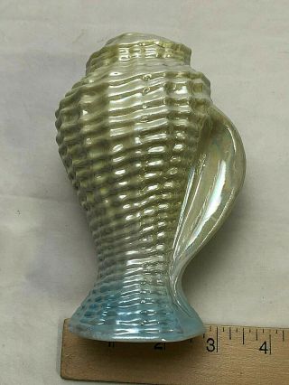 Sea Shell Flower Vase Lustureware Iridescent Ceramic Porcelain 5 " Tall And Sweet