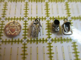 Vintage Sterling Silver Charms Boy/girl/heart Mom/dad/child? Carriage/baby Shoe