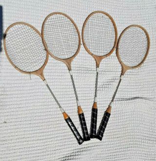 Badminton Racket Racquets Wooden Vintage