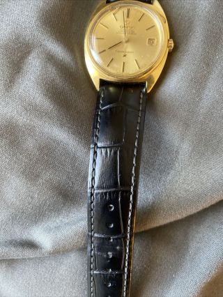 Vintage Omega Constellation Chronometer 18k Y Gold Deluxe Pie Pan 5