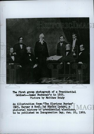 1969 Photo Portrait Of The James Buchanan Presidential Cabinet 5x7