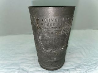 Antique Metal Souvenir Cup Souvenir Of Grand Rapids Michigan