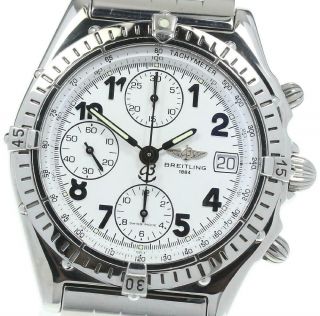 Breitling Chronomat A13050.  1 Date White Dial Automatic Men 
