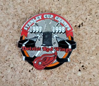 Vintage Detroit Red Wings 1997 Stanley Cup Champions Nhl Hockey League 3 Pin Set