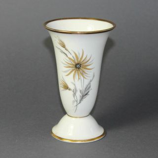 German Art Deco | Trumpet Vase With Gold And Silver Decor (1930)