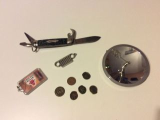 Vintage Imperial 4 Blade Kamp - King Pocket Knife,  Cigarette Lighter,  Coins,  Bulls
