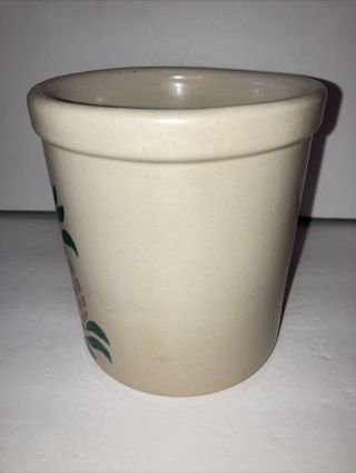 Vintage RRP Co.  Roseville,  Ohio 1 Quart High Jar Kitchen Crock Hand Stenciled 3