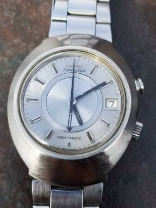 Omega Seamaster Memomatic Alarm Steel Rare Automatic Watch 166.  071