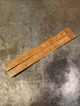 Antique Folding Ruler for Woodworking and Carpentry 24” 2