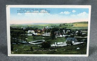 The Almshouse Farm Berks County Pa Antique Vintage Postcard Pc View Db