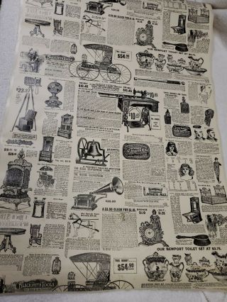 Vintage Newspaper Adhesive Wall Decoration Draw Liner 6.  5 Ft 1980 