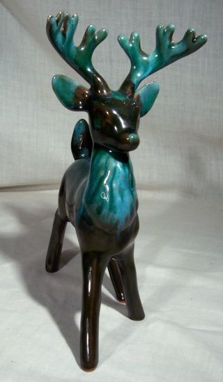 Vintage Blue Mountain Pottery Deer Antlers Green Glaze Collingwood Ontario