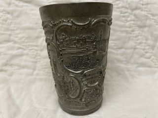 Antique Metal Souvenir Cup Souvenir Of Pittsburgh Dated 1901