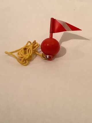 Vintage 1965 G.  I.  Joe Red Signal Buoy/marker Buoy With Yellow Rope