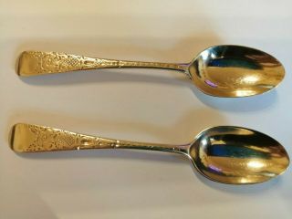 Two 1907 Josiah Williams & Co London Sterling Silver Tea Spoons - 26 Gms