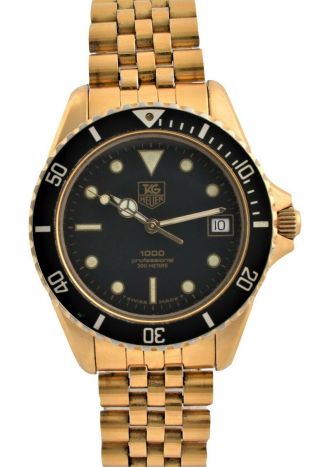 Tag Heuer 1000 984.  013l Gold Plated Stainless Steel Vintage Quartz Mens Watch