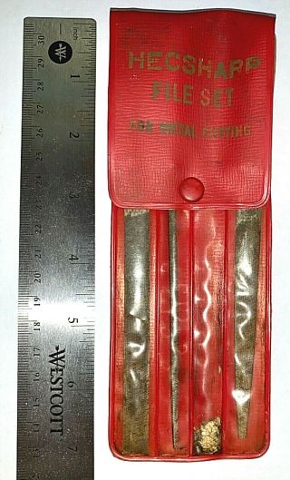 Collectibles,  Tools,  Vintage,  File Set,  3,  Hecsharp,  For Metal Cutting,  Germany