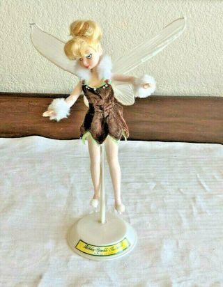 Vintage 1985 Holiday Sparkle Special Edition Tinkerbell Doll Disney With Stand