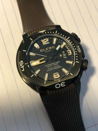Clerc Hydroscaph H1 Chronometer Pvd Diving Diver Watch 500m Watch