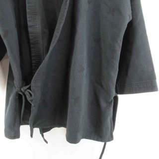 Vintage Idm Asia Pacific Black Jacquard Traditional Kimono Jacket One Size Men 