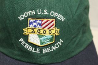Vintage 2000 Golf US Open at Pebble Beach Cap Hat 100th Anniversary Blue/Green 2