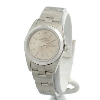 Rolex Ladies Oyster Perpetual Stainless Steel Wrist Watch Ref 76080 Nr W2616 - 1