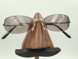 Vintage Hugo Boss Hb11530 Gr Gray Half - Rimmed Oval Sunglasses Frames Only