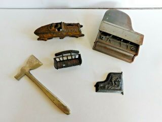 Antique Cast Iron Arcade Toy Parts & Others