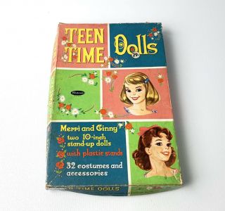 Vintage Teen Time Paper Dolls Mary And Ginny - 1960 Whitman Publishing